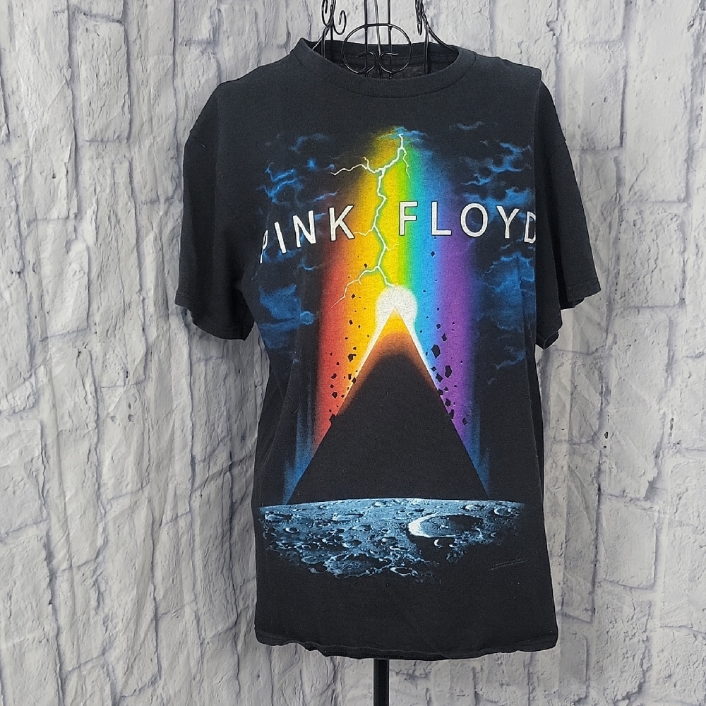 Liquid Blue Black Pink Floyd Dark Side of the Moon Lightning Pyramid Medium‎